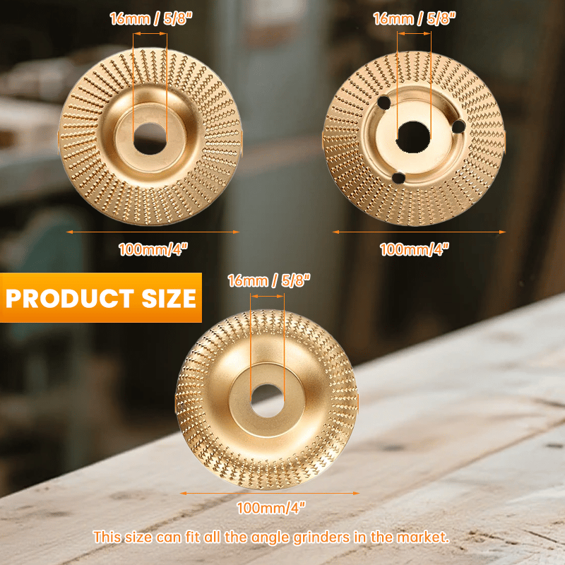 Heavy-Duty Wood-Carving-Disc Set (3PCS)